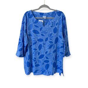 Sun Moda Blue Cover-Up Tunic - Size XL - NWT